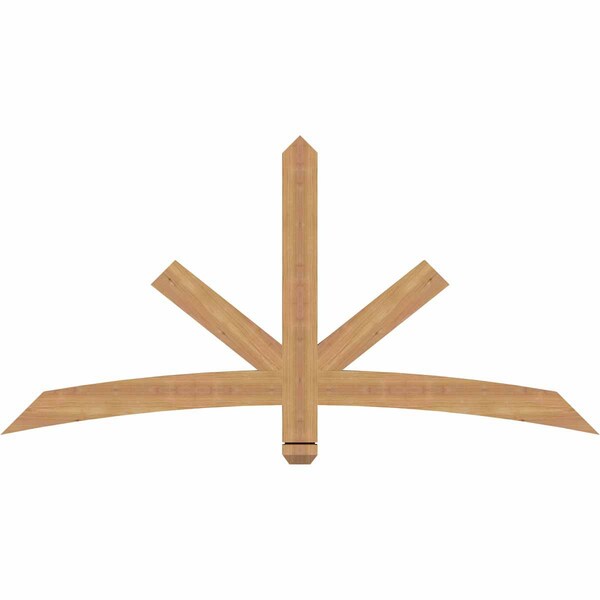 Ekena Millwork Alberta Smooth Timber Gable Bracket, Western Red Cedar, 60"W x 30"H x 1 1/2"D x 3 1/2"F, 12/12 Pitch GBW060X30X0204ALB00SWR - main